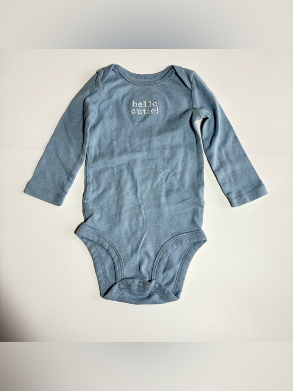Bundle of Baby Shirts Tops Onesies Size 9 Months Carter’s Blue Fleece Winter - Picture 13 of 16